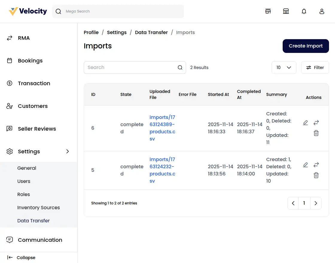 Customer Email and Password