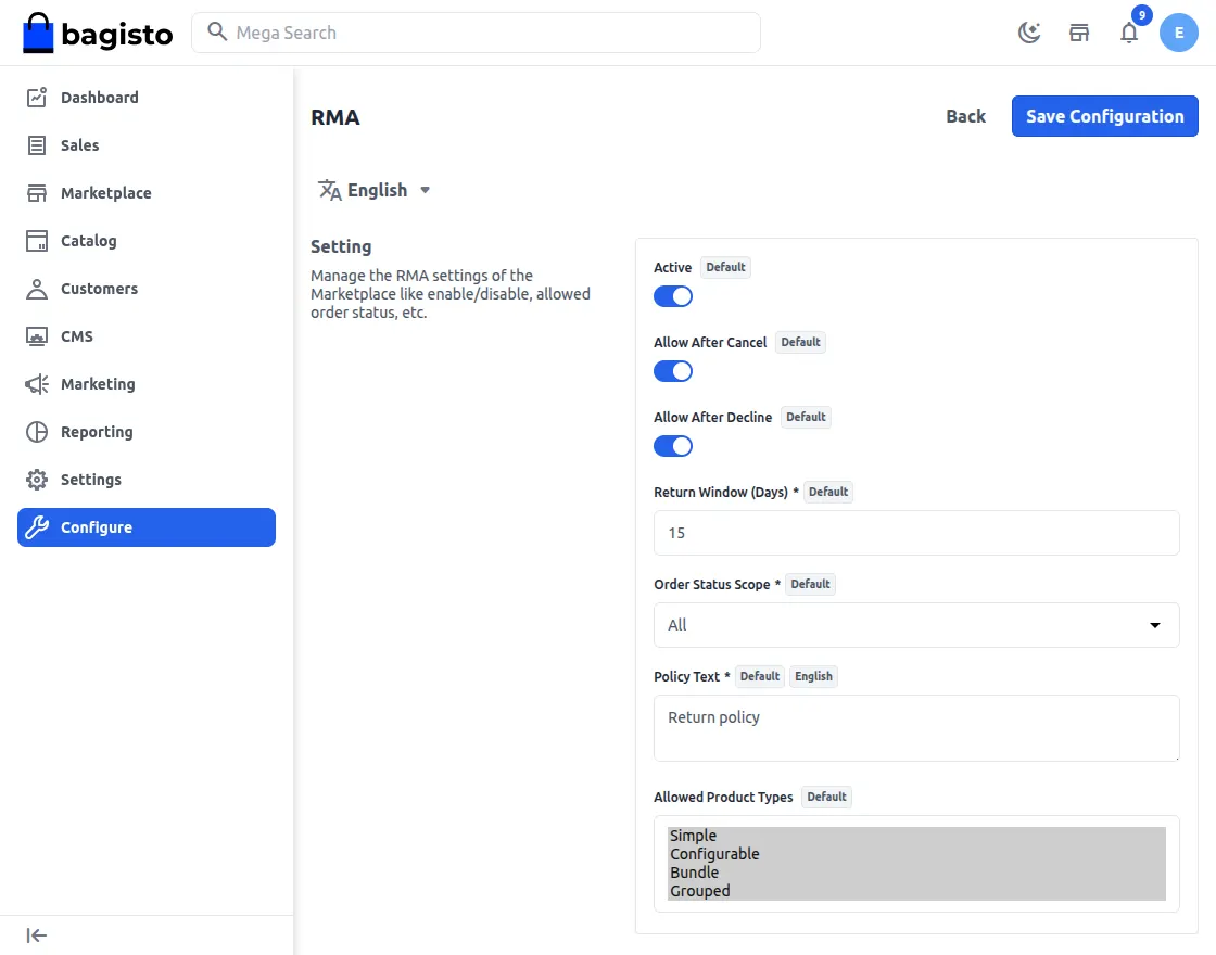 Customer Email and Password