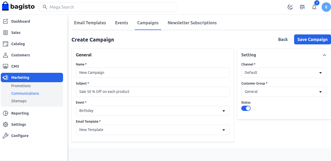 Campaign Configuration