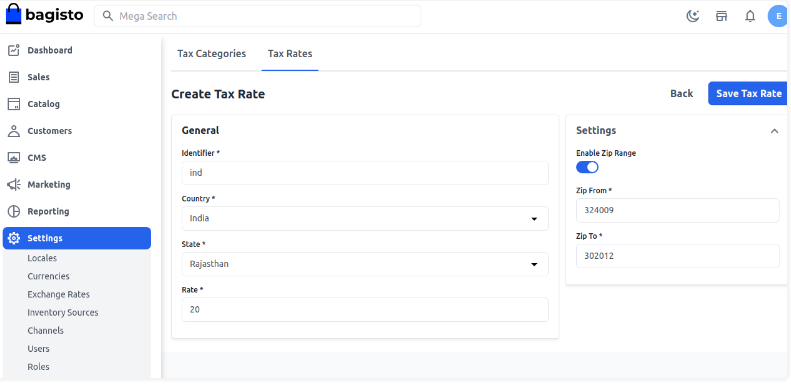 Save Tax Rate