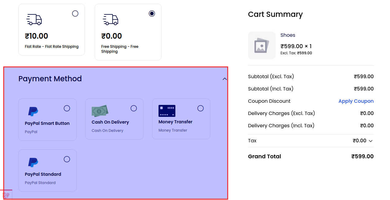 Payment Methods Frontend