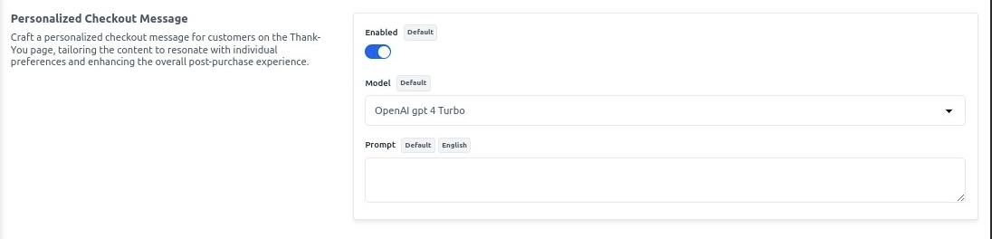 Magic AI Personalized Checkout Message