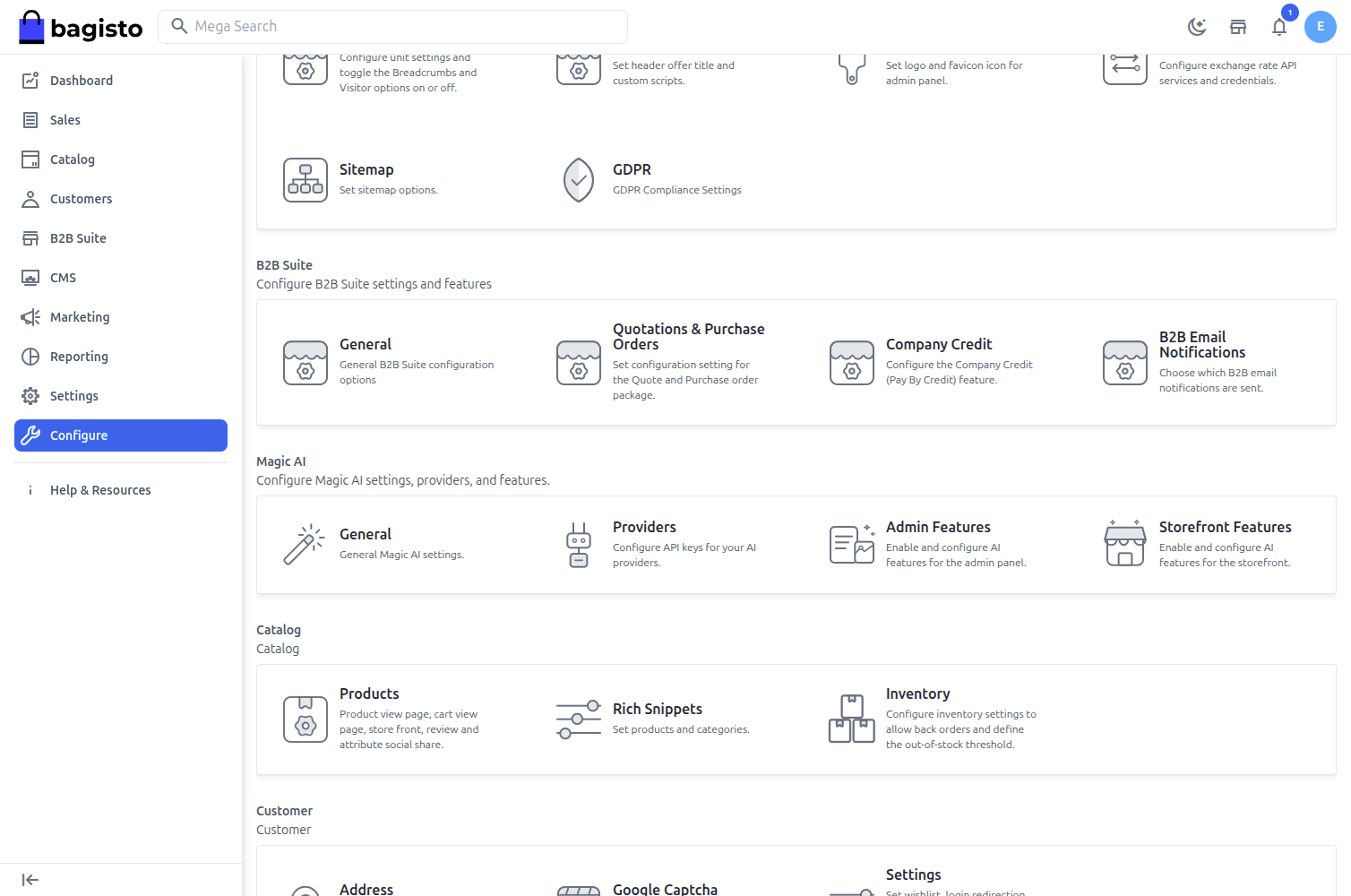 B2B Suite Configuration