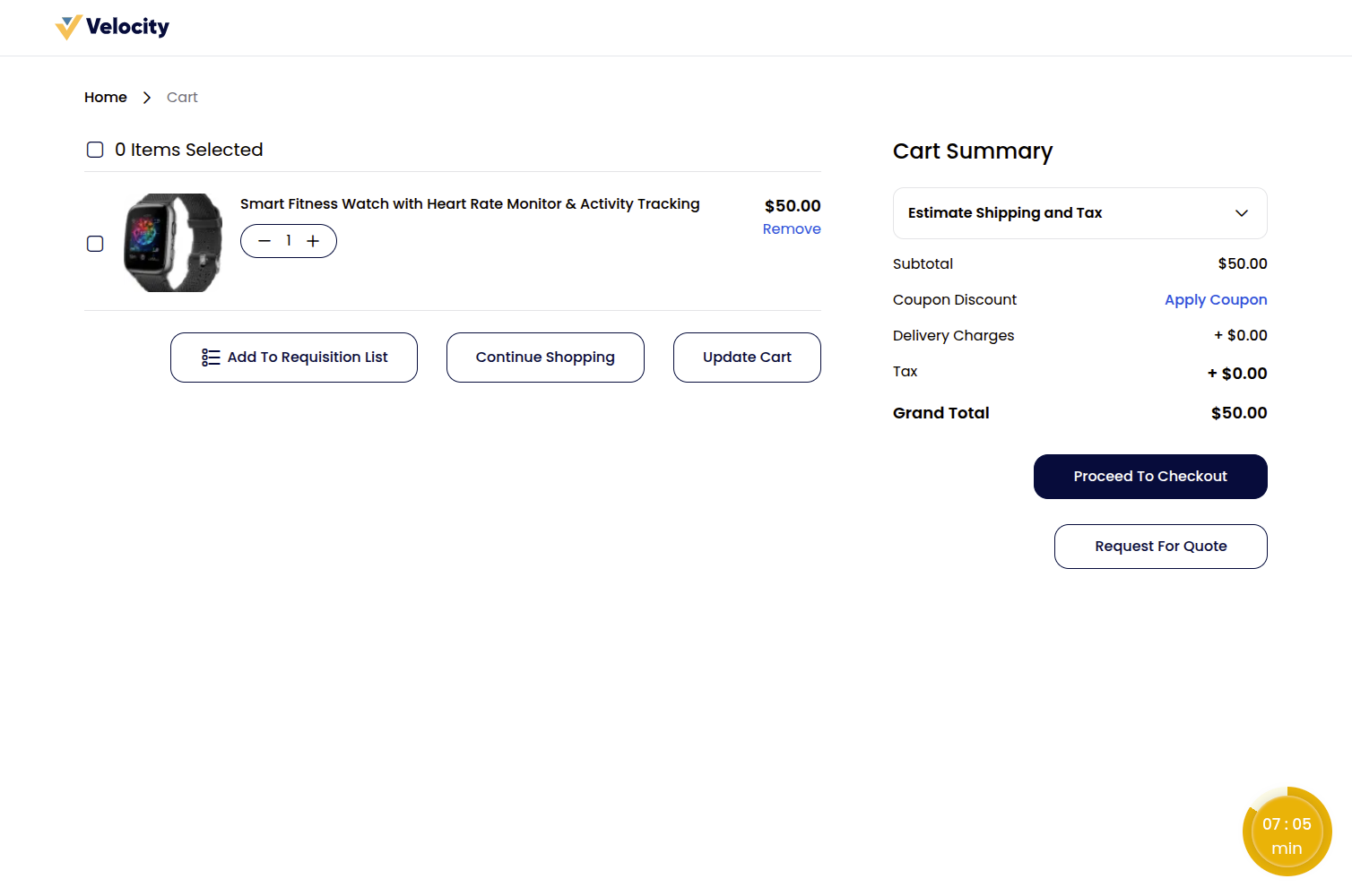 Cart Page