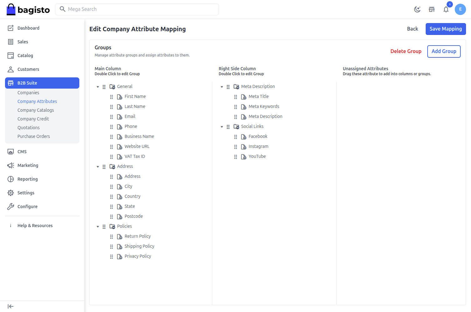 Company Attribute Mapping