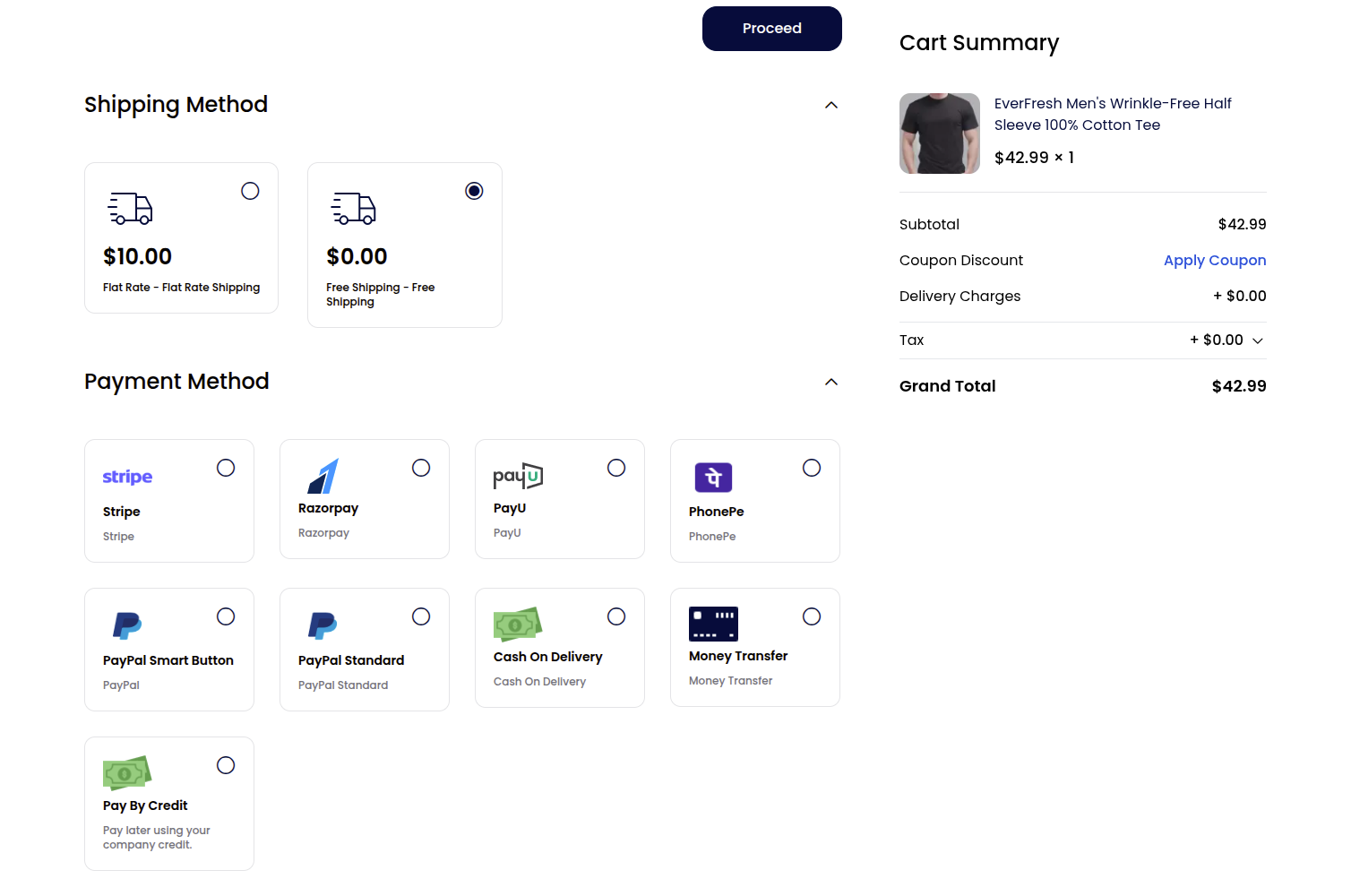 Pay By Credit at Checkout