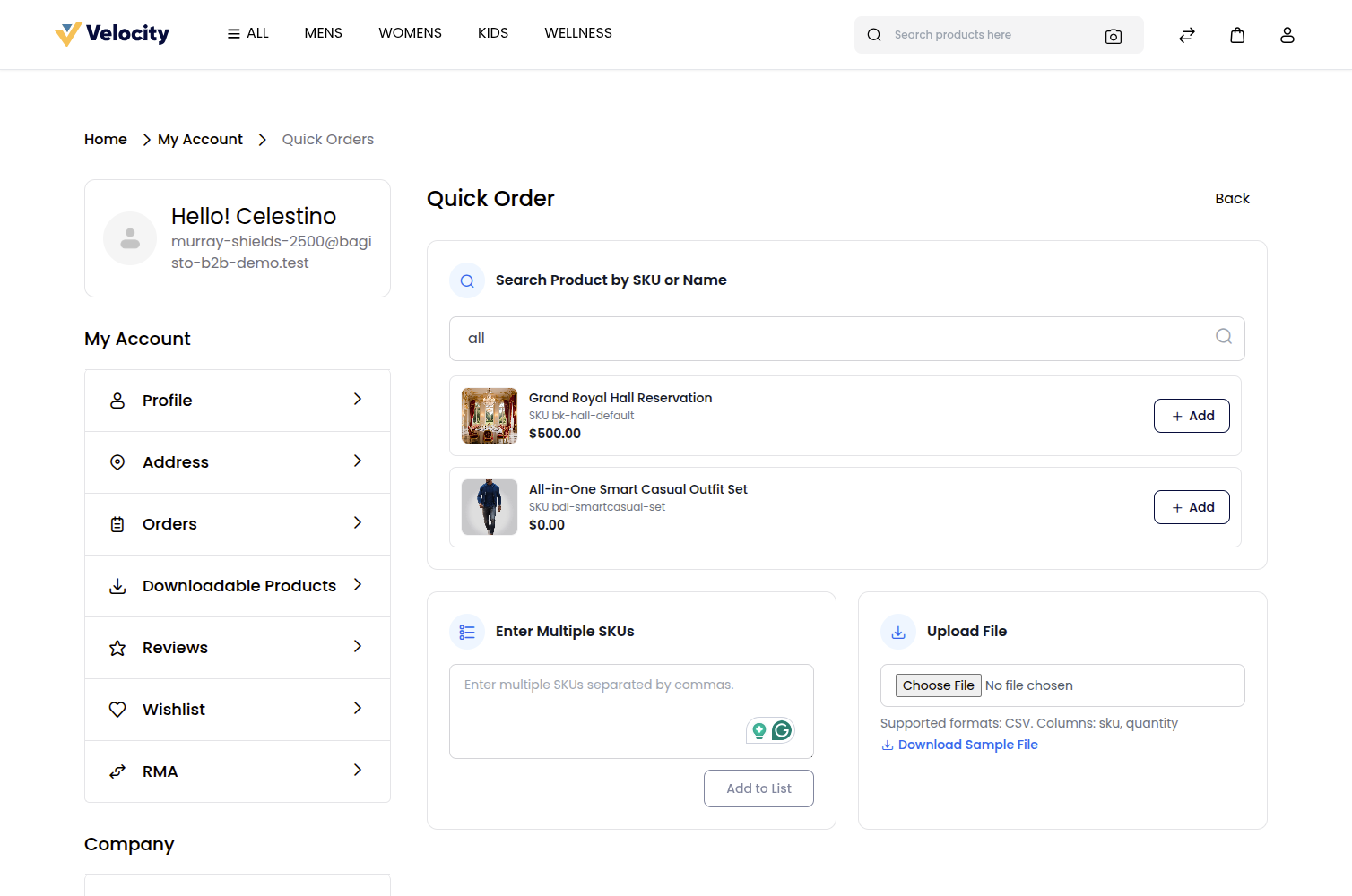 Search Product in Quick Order