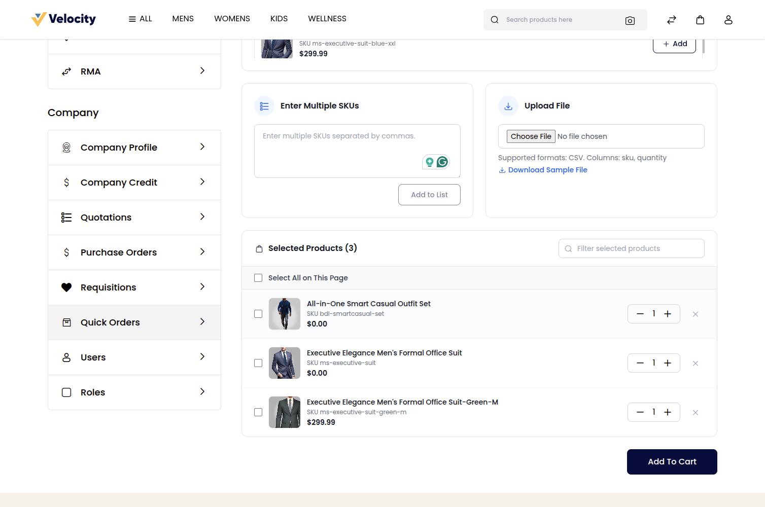 Add Products to Cart