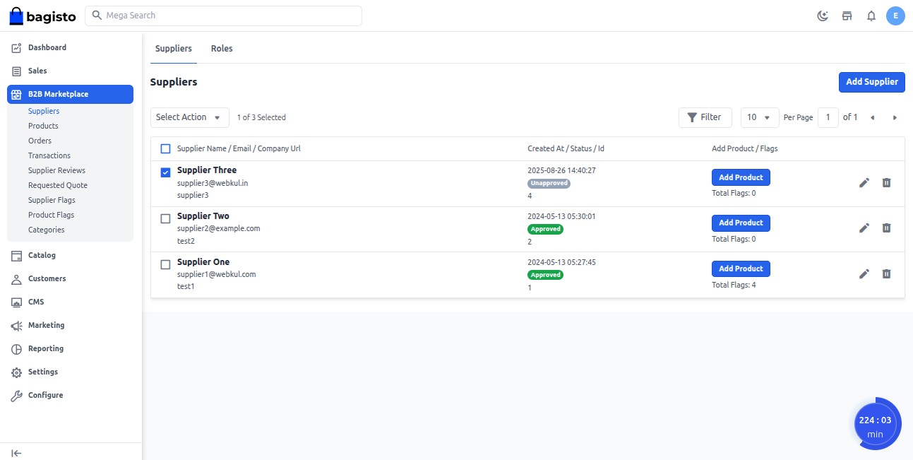 Admin Suppliers Disapproved State