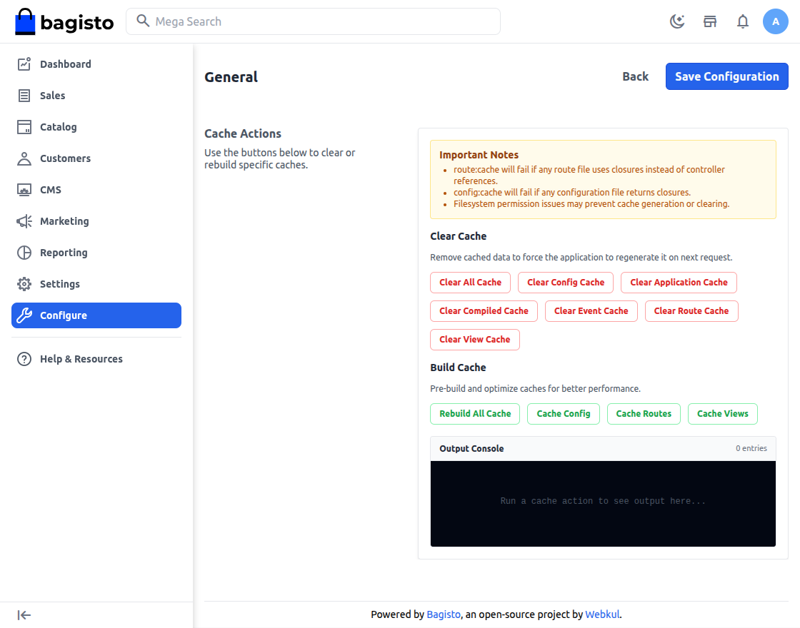 Cache Management