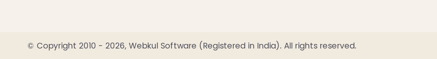 Default copyright line in the storefront footer