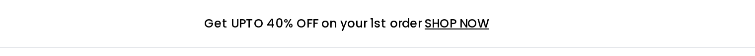 Header offer line with its SHOP NOW link in the top bar of the storefront