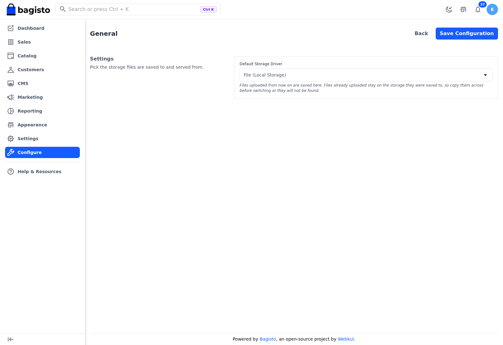File Management General Settings