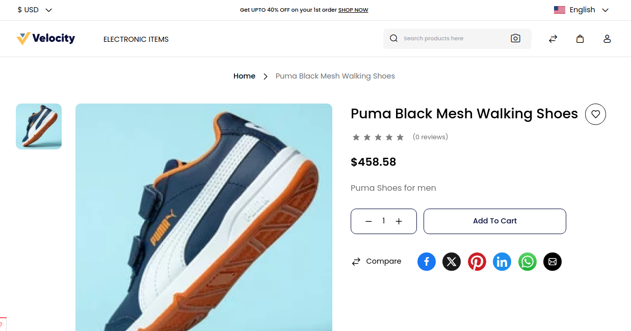 Social Share Frontend Output