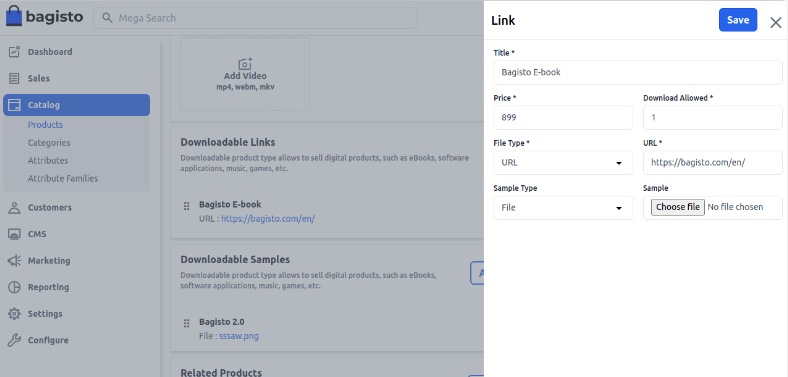 Downloadable Product File Information