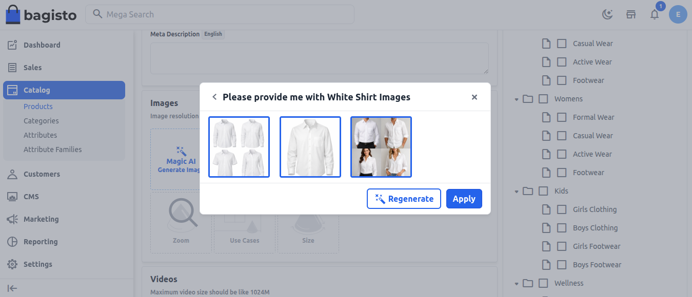 Generated product images