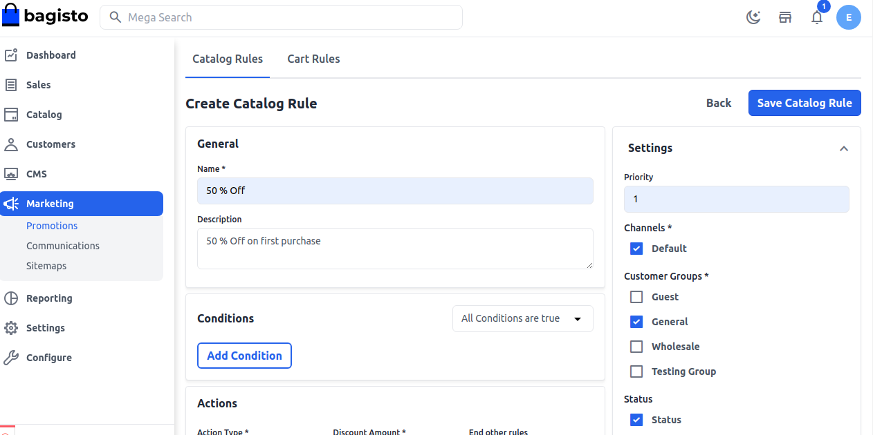 Catalog Configurations