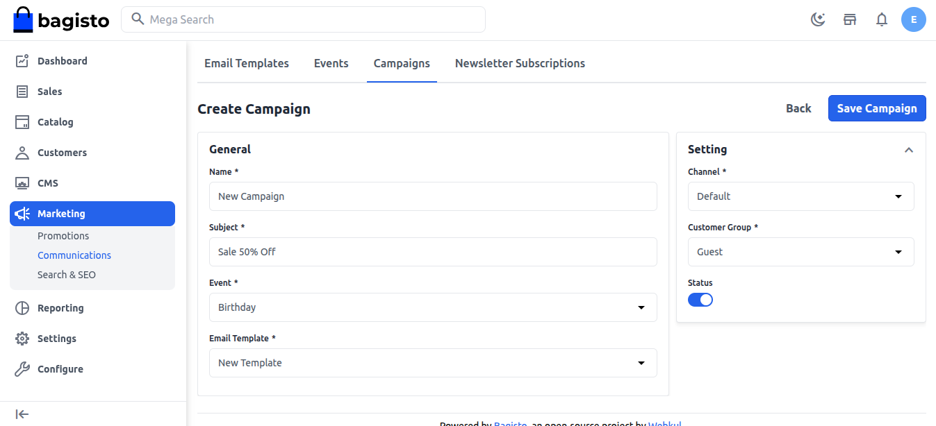 Campaign Configuration
