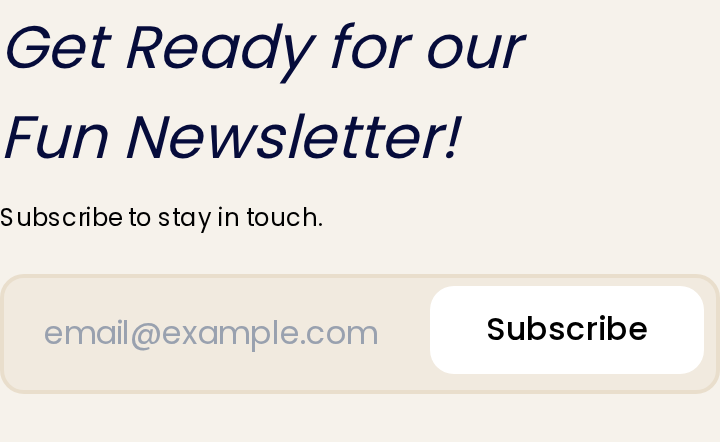 The newsletter sign-up form in the storefront footer with an email field and the Subscribe button