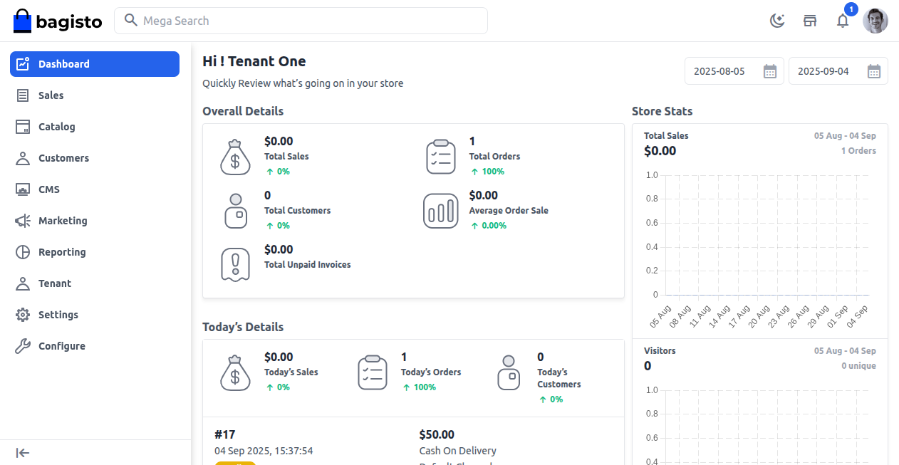 Tenant Admin Dashboard