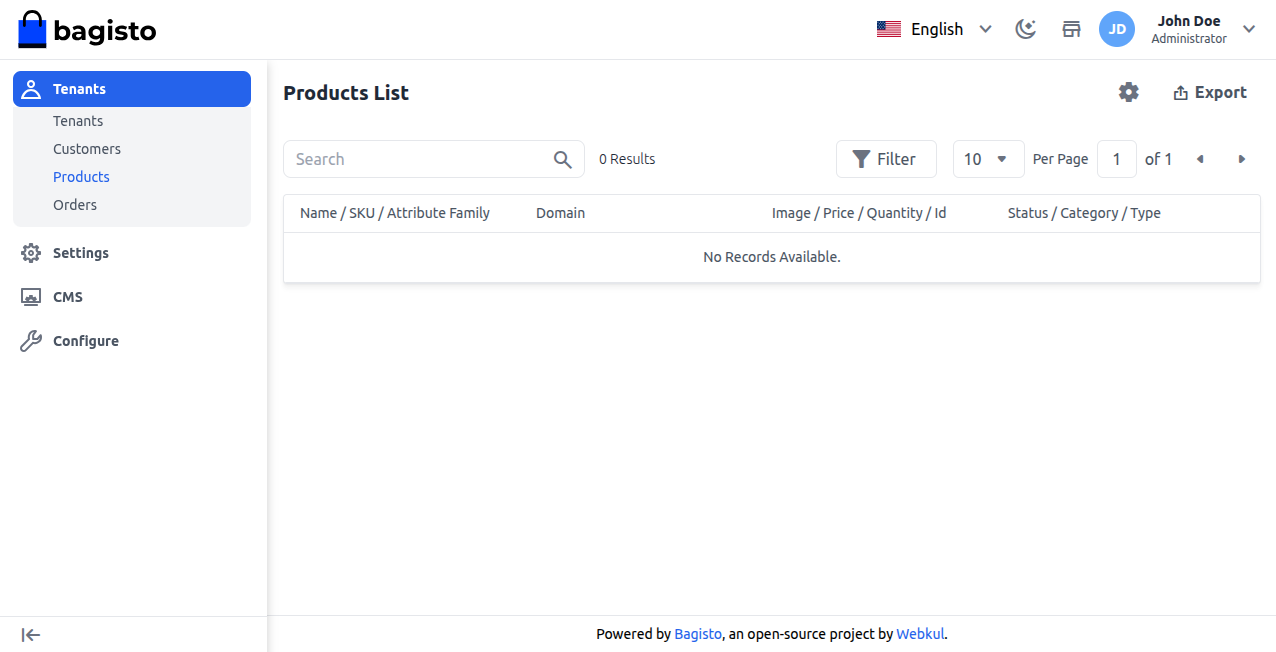 Super Admin Product List