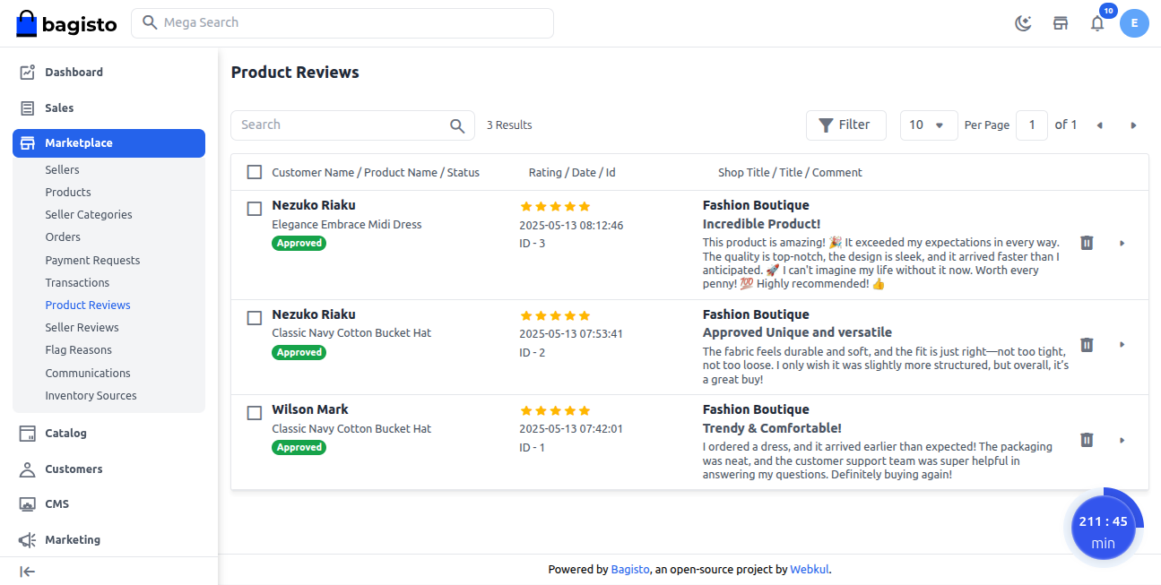 Admin Product Approved State