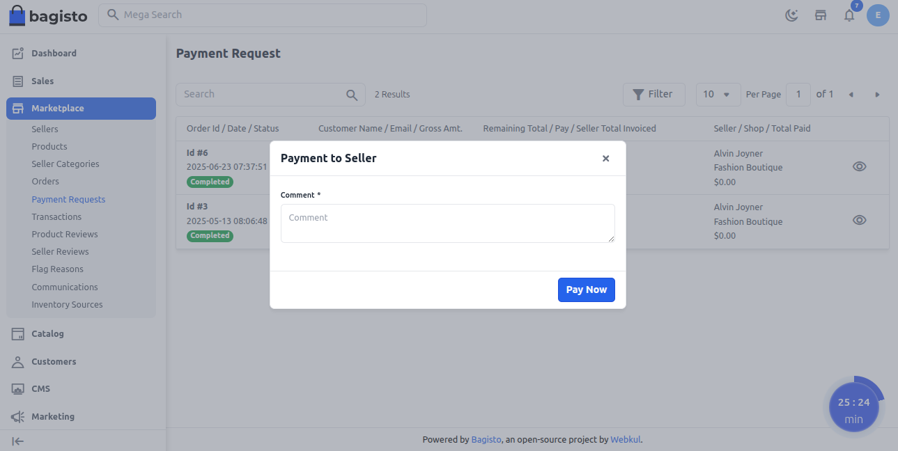 Payment Confirmation Popup
