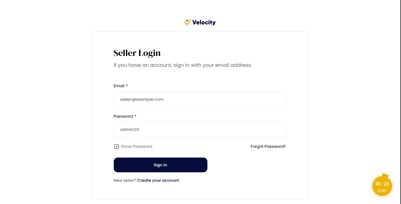 Seller Login Button