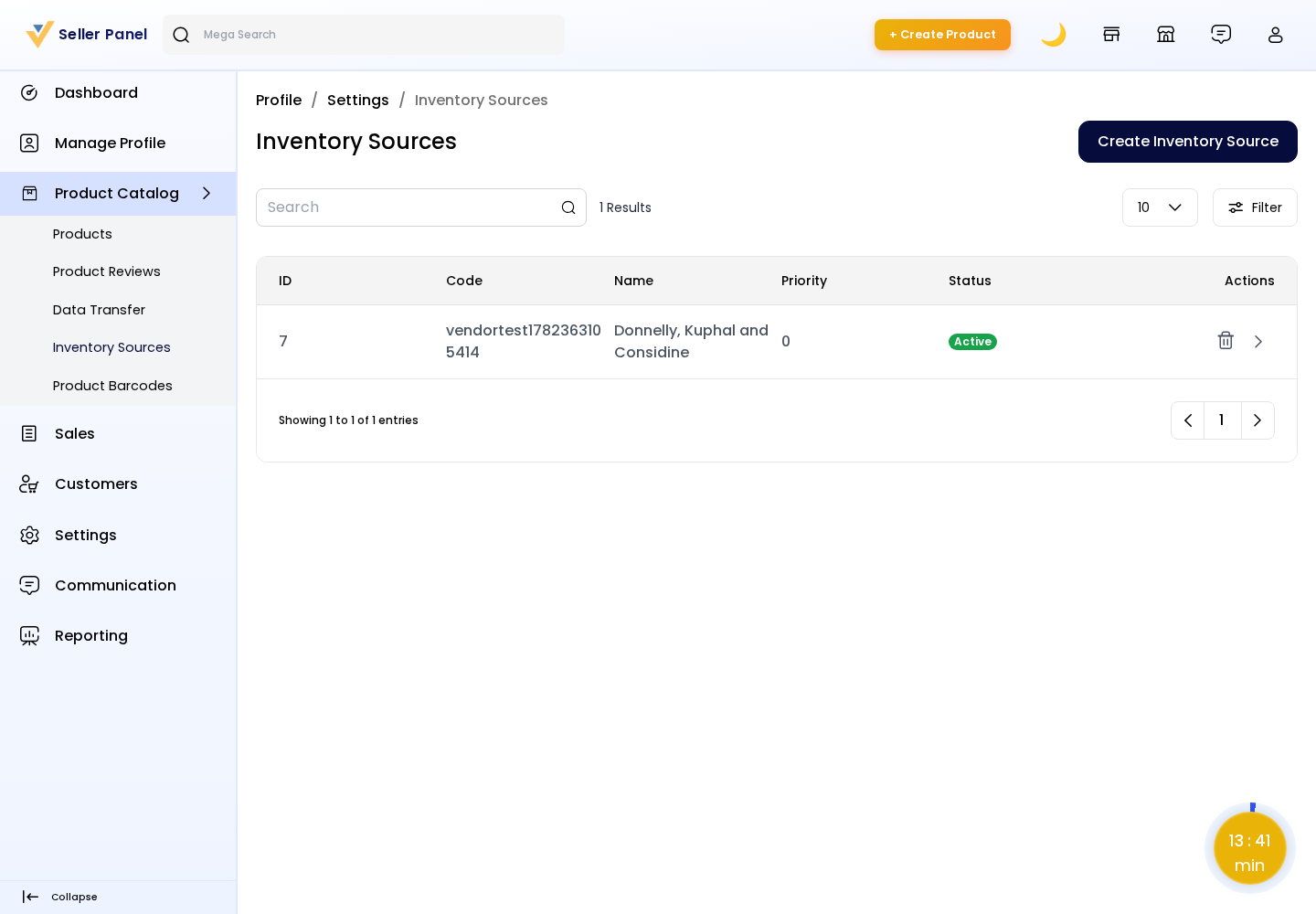 Inventory Sources List