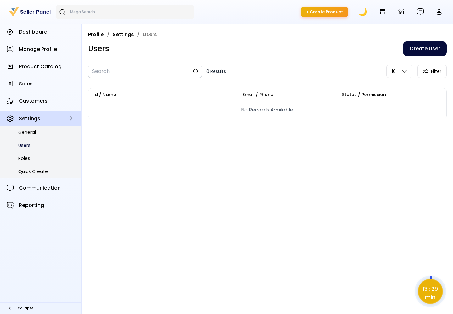 Create Seller User