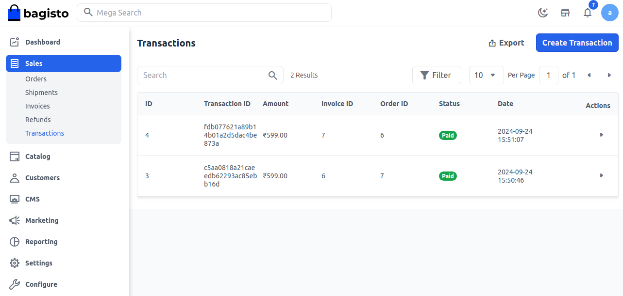 Transaction Output