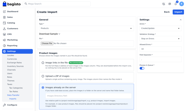 Create Import