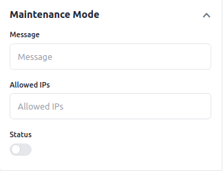 Maintenance Mode
